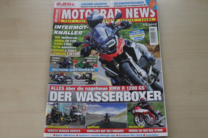 Deckblatt Motorrad News (11/2012)